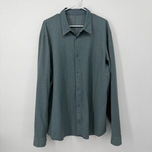 Lululemon Commission Long Sleeve Button‎ *Wash Mens XL Enzyme Green *See Photo